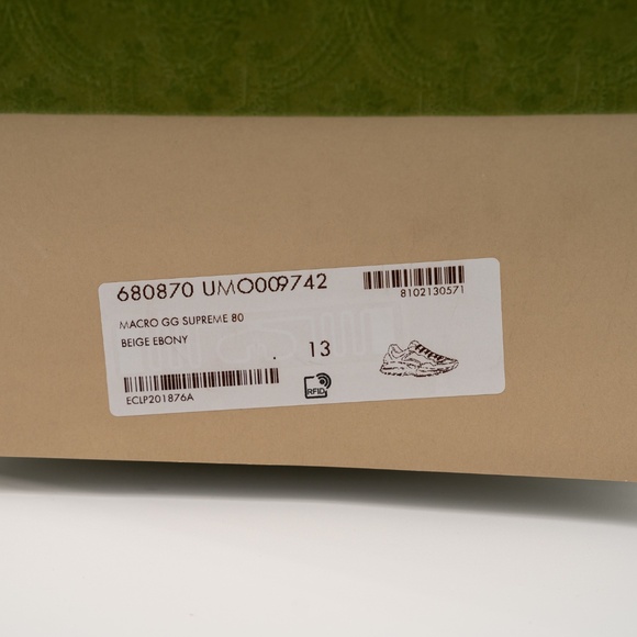 Size G 13 US 13.5 Gucci 100 Rhyton Sneaker Beige Monogram Macro GG Canvas main image 6